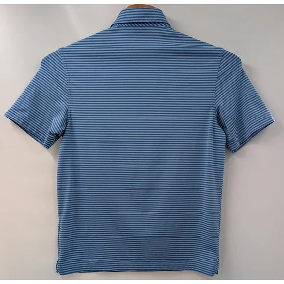 Vineyard Vines Performance Polo Shirt Men's Size Medium Blue Stripe Whale - Picture 8 of 10